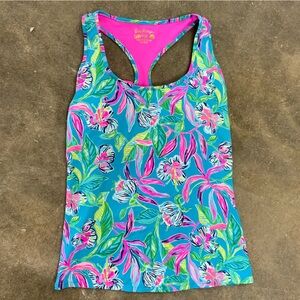 Lilly Pulitzer UPF 50+ Luxletic Mina Bra Athletic Dri Fit Tank Top, XXS - OBO